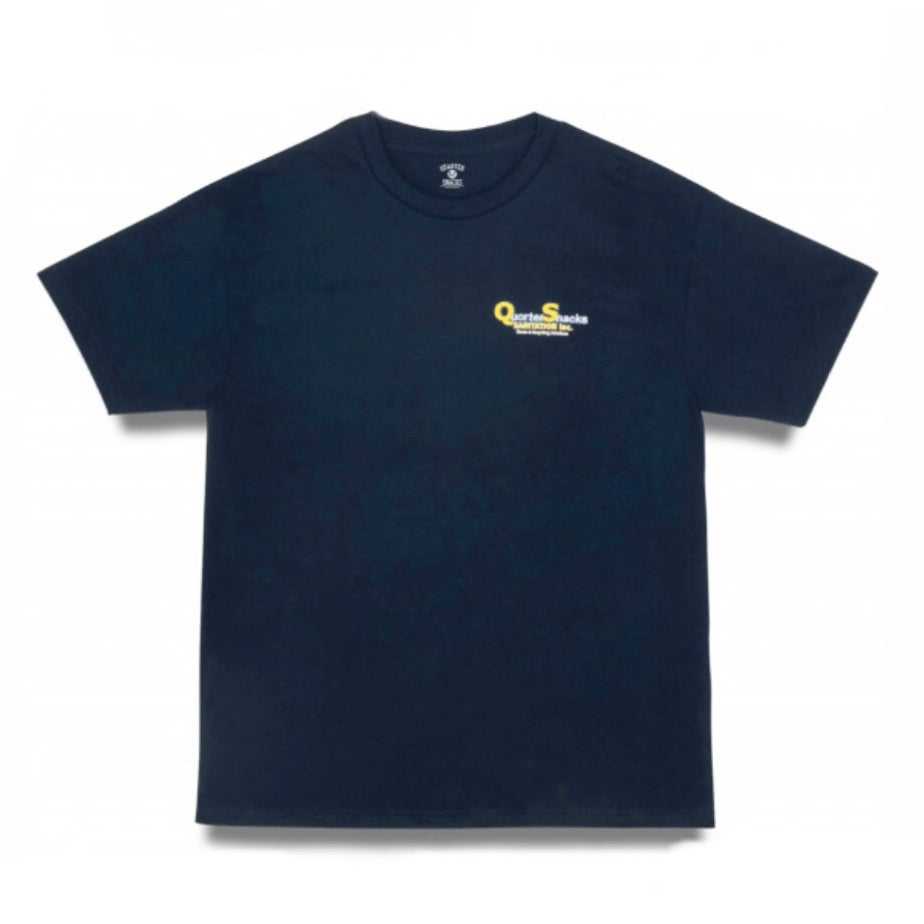 Quartersnacks 'Sanitation Logo' T-Shirt - Navy