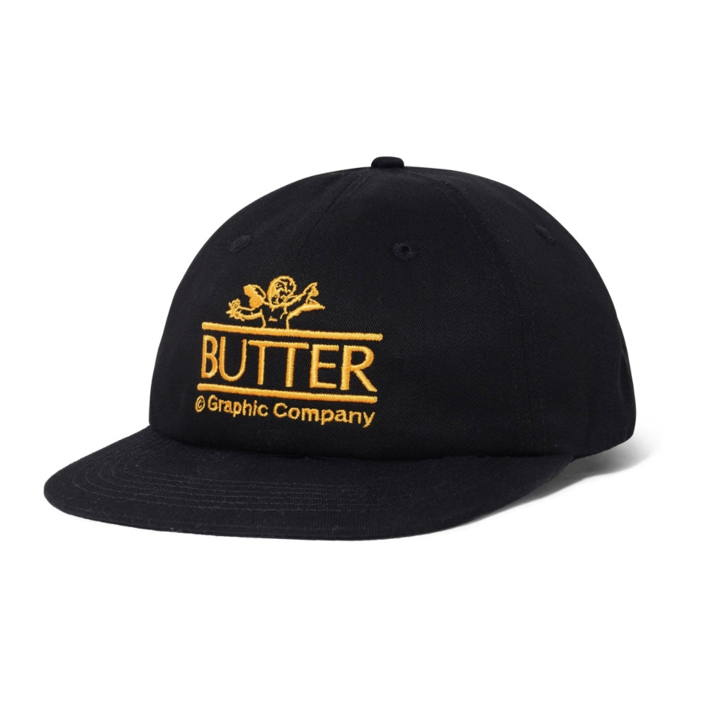 Butter Goods Cherub 6 Panel Cap - Black