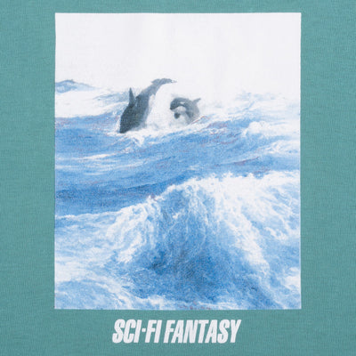 Sci-Fi Fantasy Killer Whale T-Shirt - Seafoam