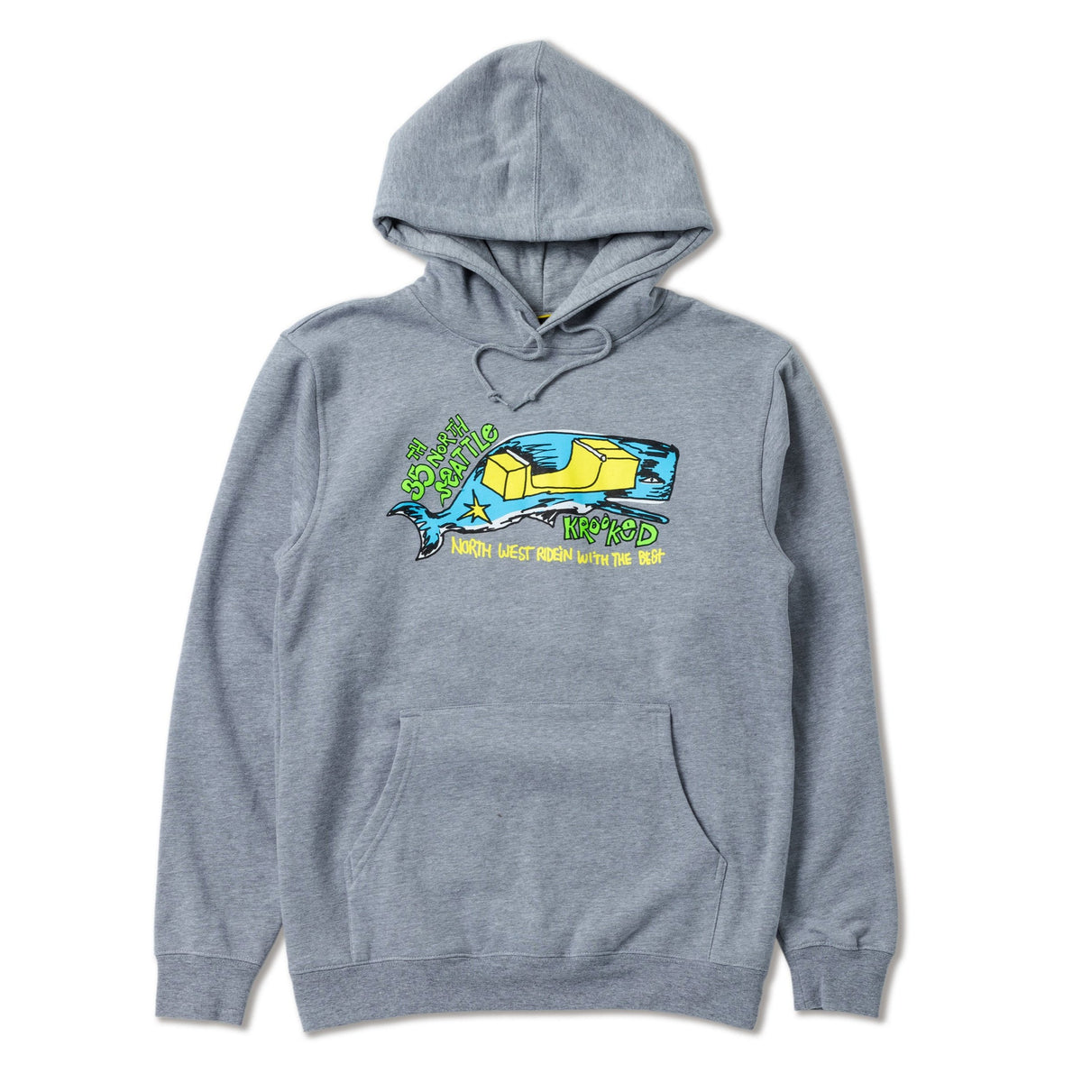 Krooked X 35th North Orca Ramp Hooded Sweatshirt - Ash