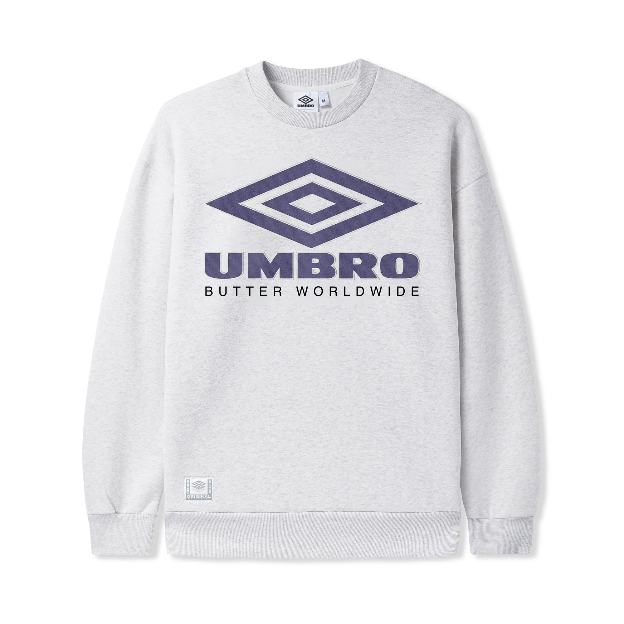 Butter Goods Umbro Diamond Logo Crewneck - Ash