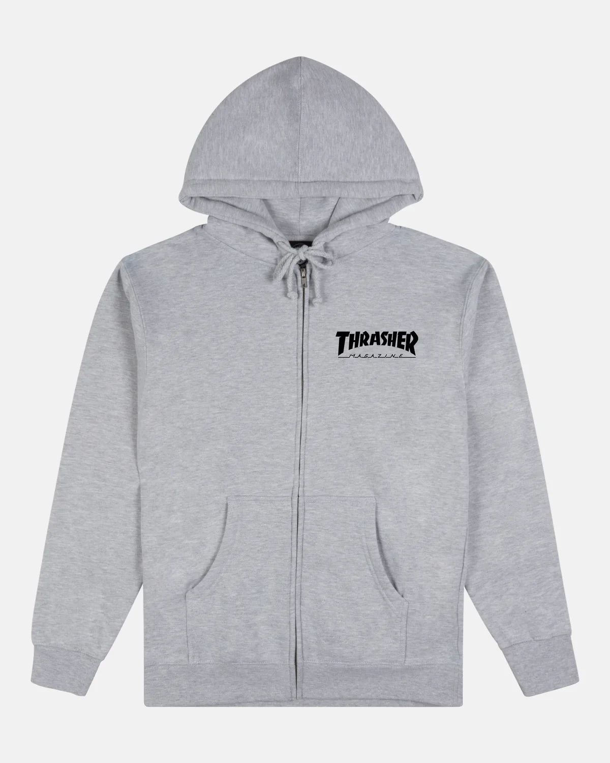 Thrasher Mag Logo Zip Up Hoodie - Grey