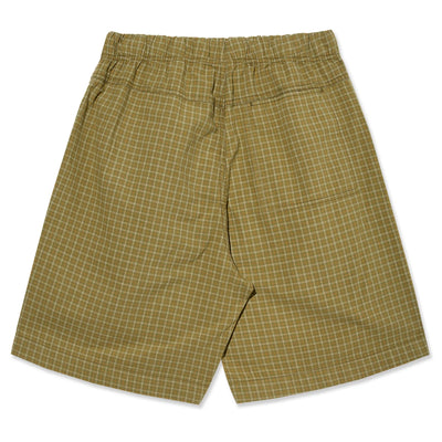 Polar Skate Co. Hike Shorts Olive Check Cotton