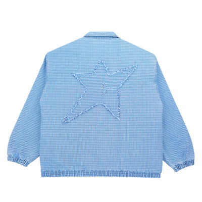 Carpet Pinstripe Denim Work Jacket - Light Denim