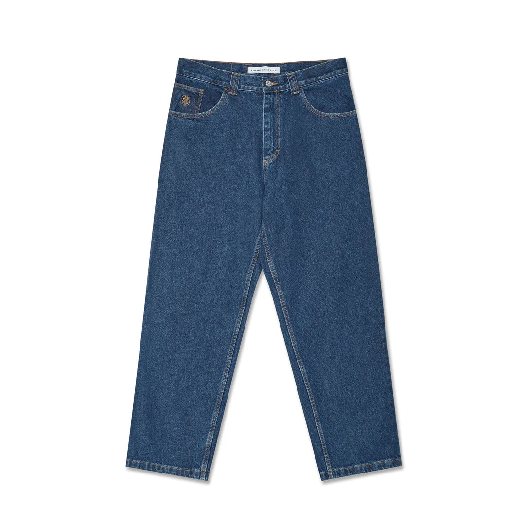 Polar Skate Co 93 Pants - Dark Blue w/ White Stitching