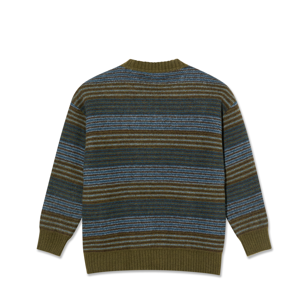 Polar Skate Co George Sweater - Blue Green Stripe