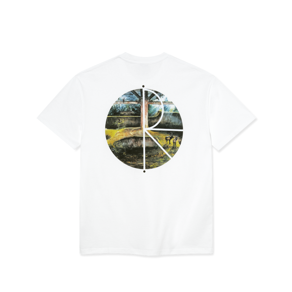 Polar Skate Co Burnside 2084 Fill Logo Tee - White