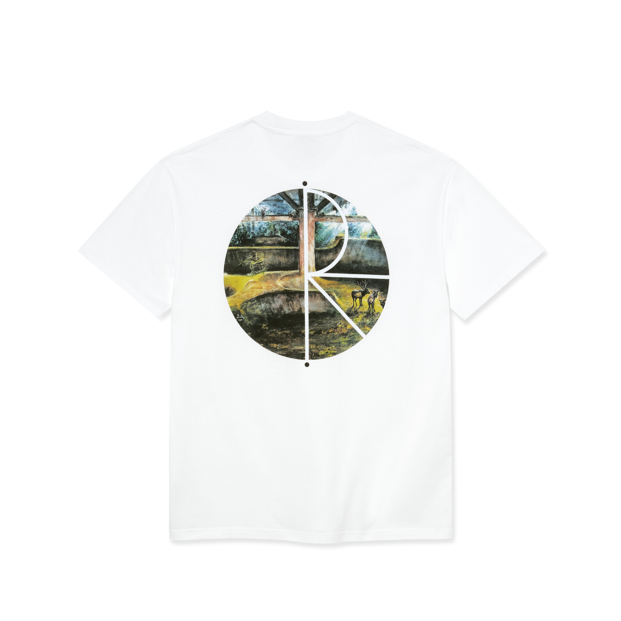 Polar Skate Co Burnside 2084 Fill Logo Tee - White