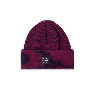 Polar Skate Co Lines Merino Beanie - Wine/Navy
