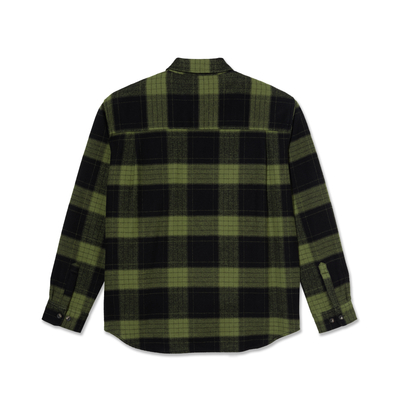 Polar Skate Co Mike Flannel Shirt - Black / Army Green