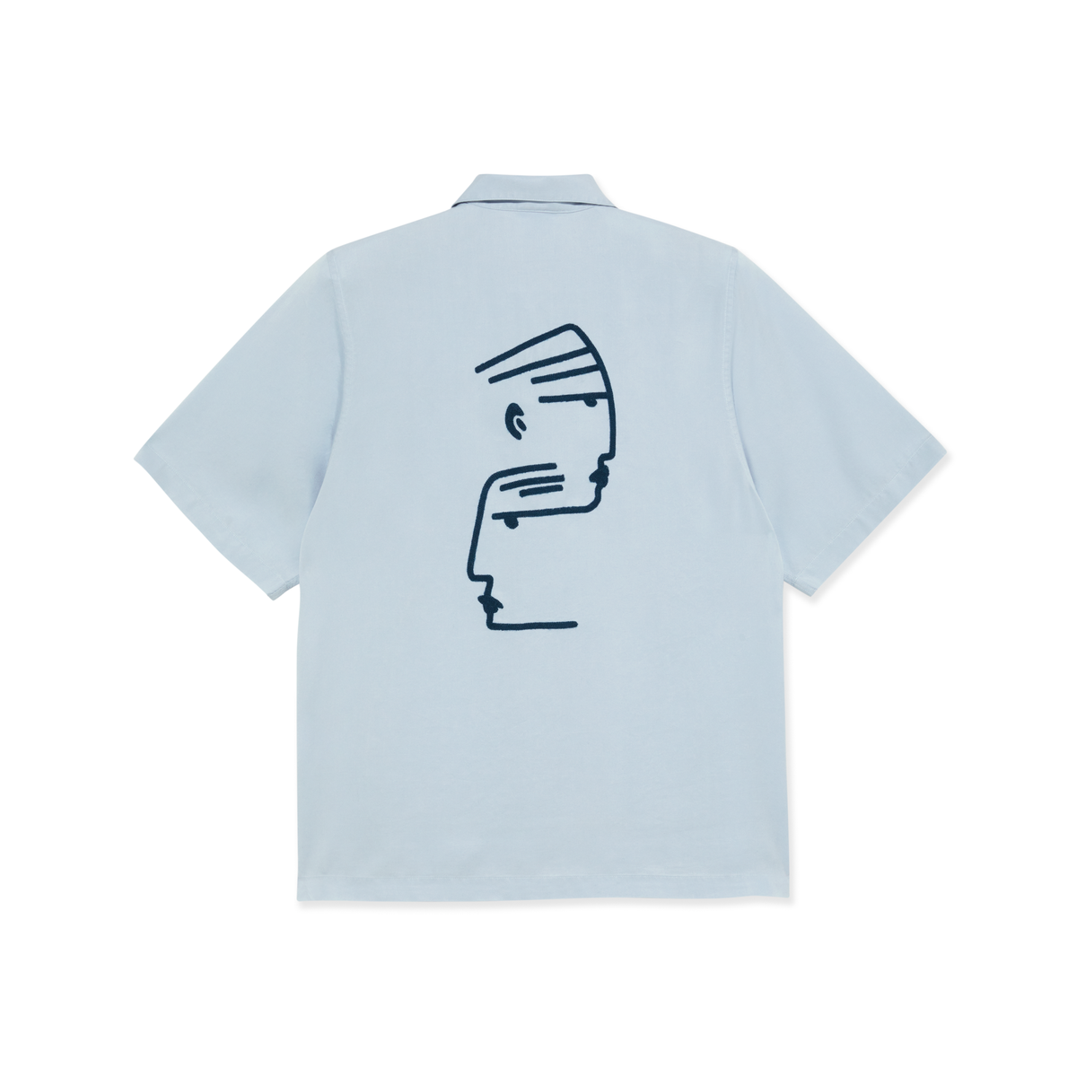 Polar Skate Co Dual Personality Bowling Shirt - Light Blue / Navy