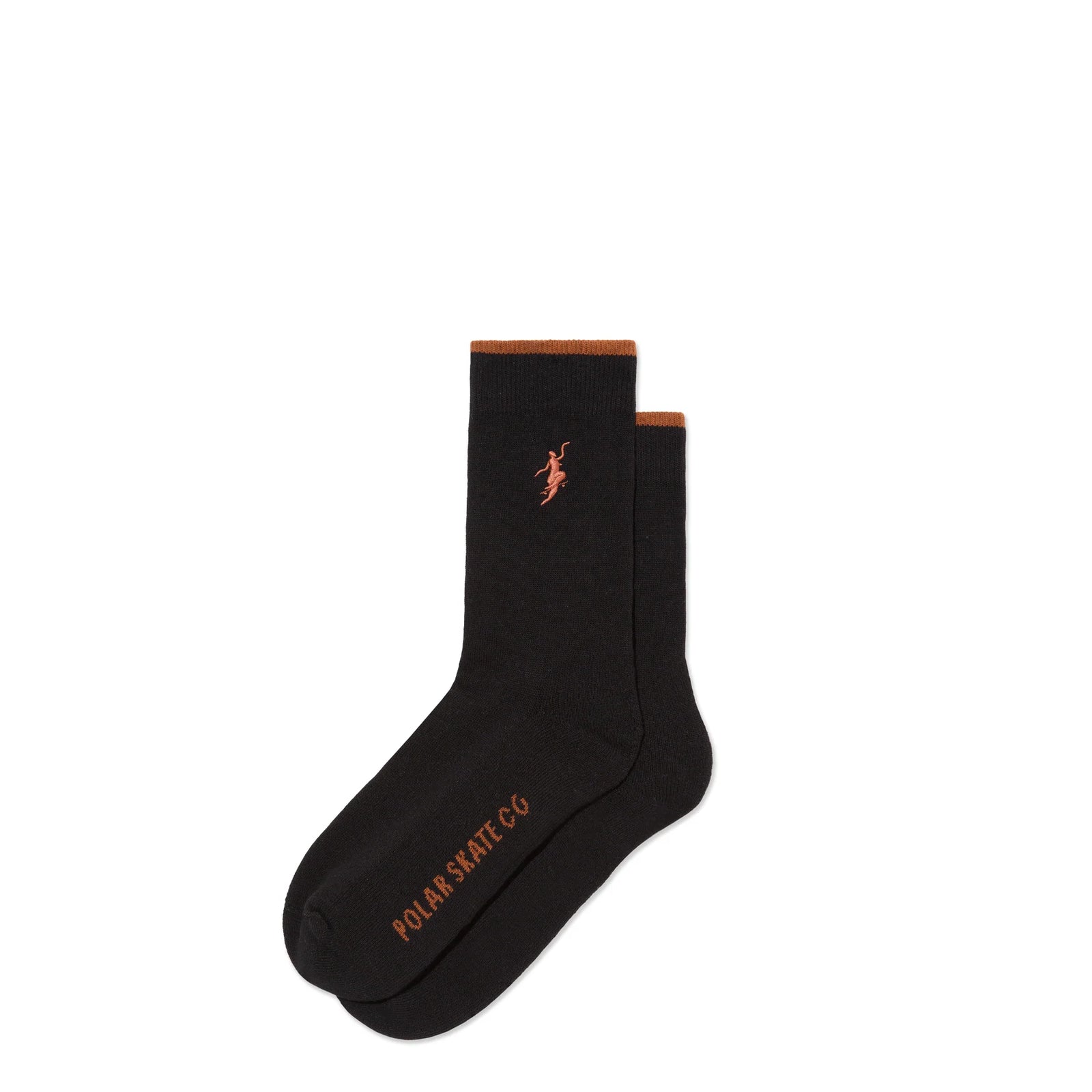 Polar Skate Co Business Socks No Complies Forever -  Black/Carmel