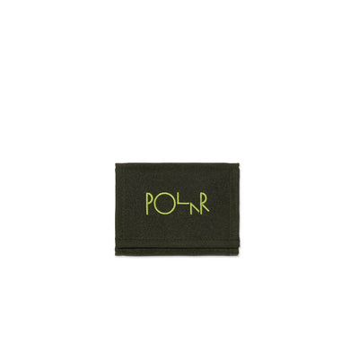 Polar Skate Co Key Wallet Script Logo - Black/Lime