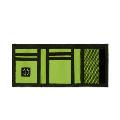 Polar Skate Co Key Wallet Script Logo - Black/Lime