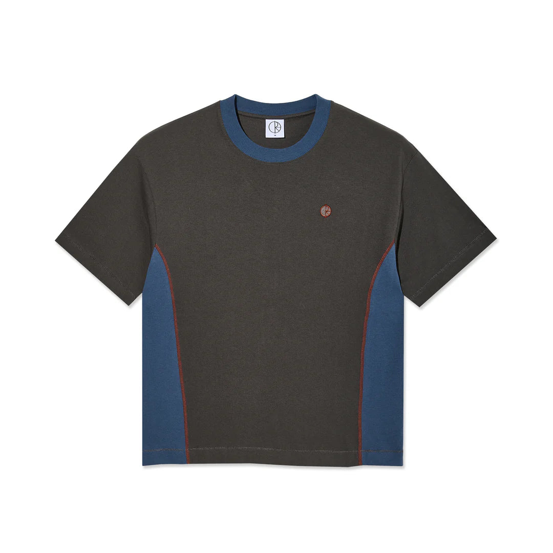 Polar Skate Co Surf Panel Tee - Dirty Black/Grey Blue