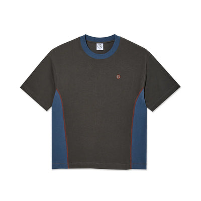 Polar Skate Co Surf Panel Tee - Dirty Black/Grey Blue