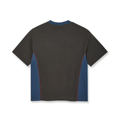 Polar Skate Co Surf Panel Tee - Dirty Black/Grey Blue