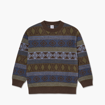 Polar George Sweater - Blue Green Mix