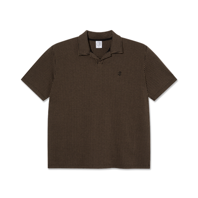 Polar Serge Polo Shirt - Brass / Black