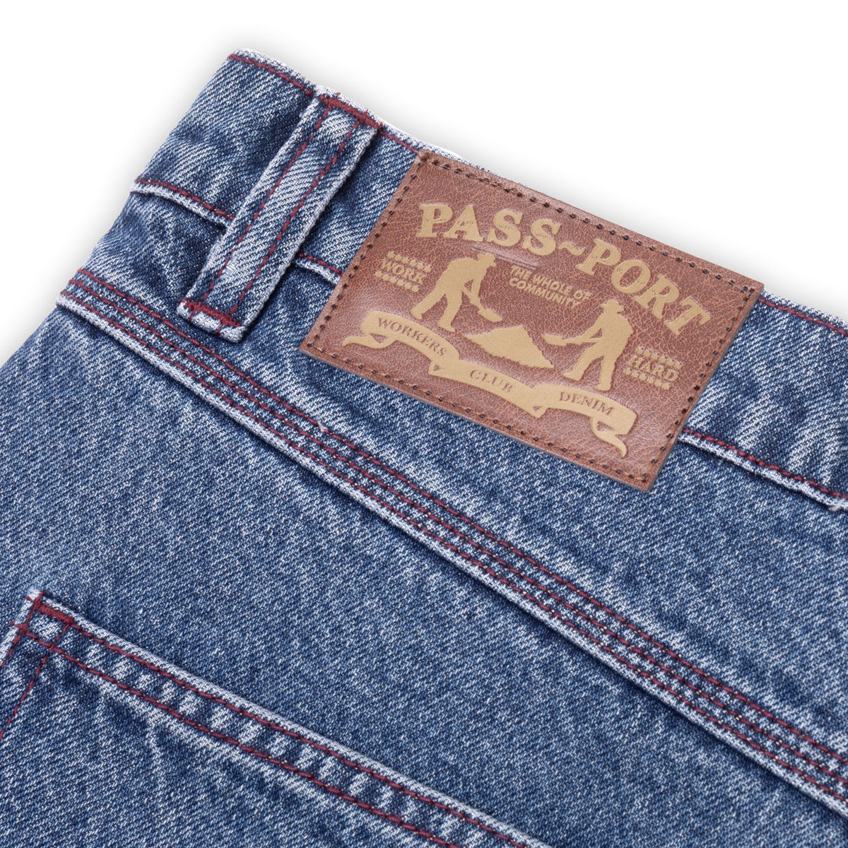 Pass~Port Workers Club Denim Shorts - Washed Dark Indigo