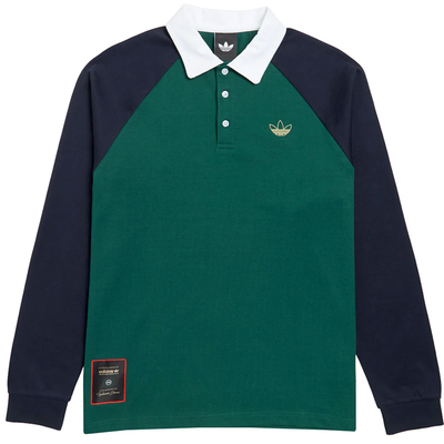 Tyshawn Rugby Polo Shirt - Green/White