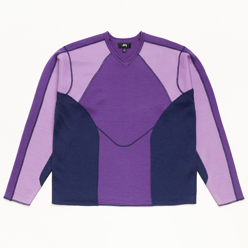 Stussy Wave Knit Sweater - Lavender