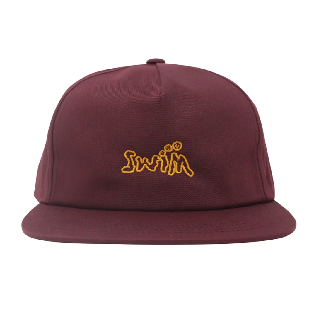 Swim Logo 5-Panel Hat - Burgundy