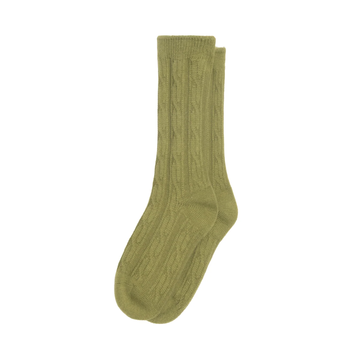 Stussy Cable Knit 'S' Dress Socks - Dark Lime