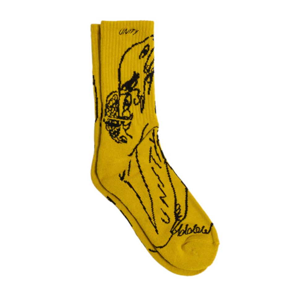 Unity 'Glow' Embossed Socks - Gold
