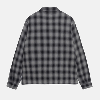 Stussy Twisted Yarnplaid Zip Shirt - Charcoal