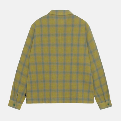 Stussy Twisted Yarnplaid Zip Shirt - Green