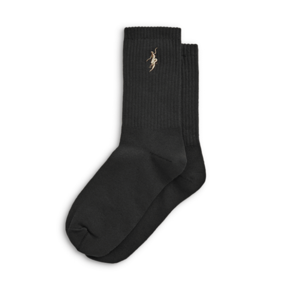 Polar No Comply Rib Socks - Black / Brown