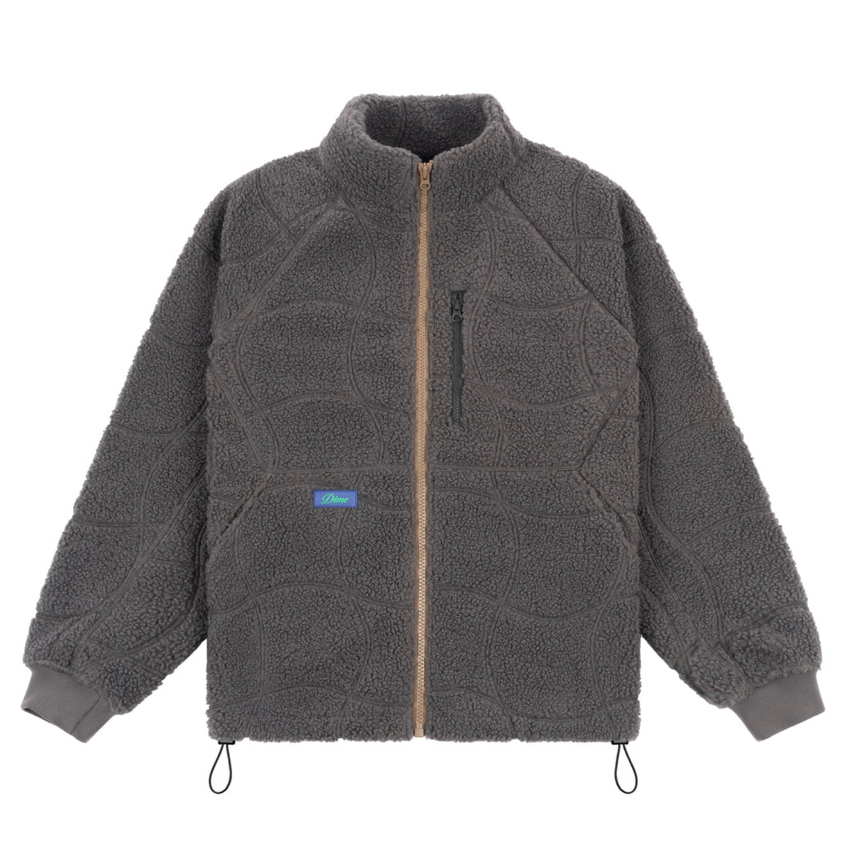 Dime Coverstitch Sherpa Fleece - Charcoal