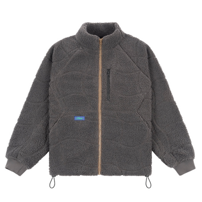 Dime Coverstitch Sherpa Fleece - Charcoal