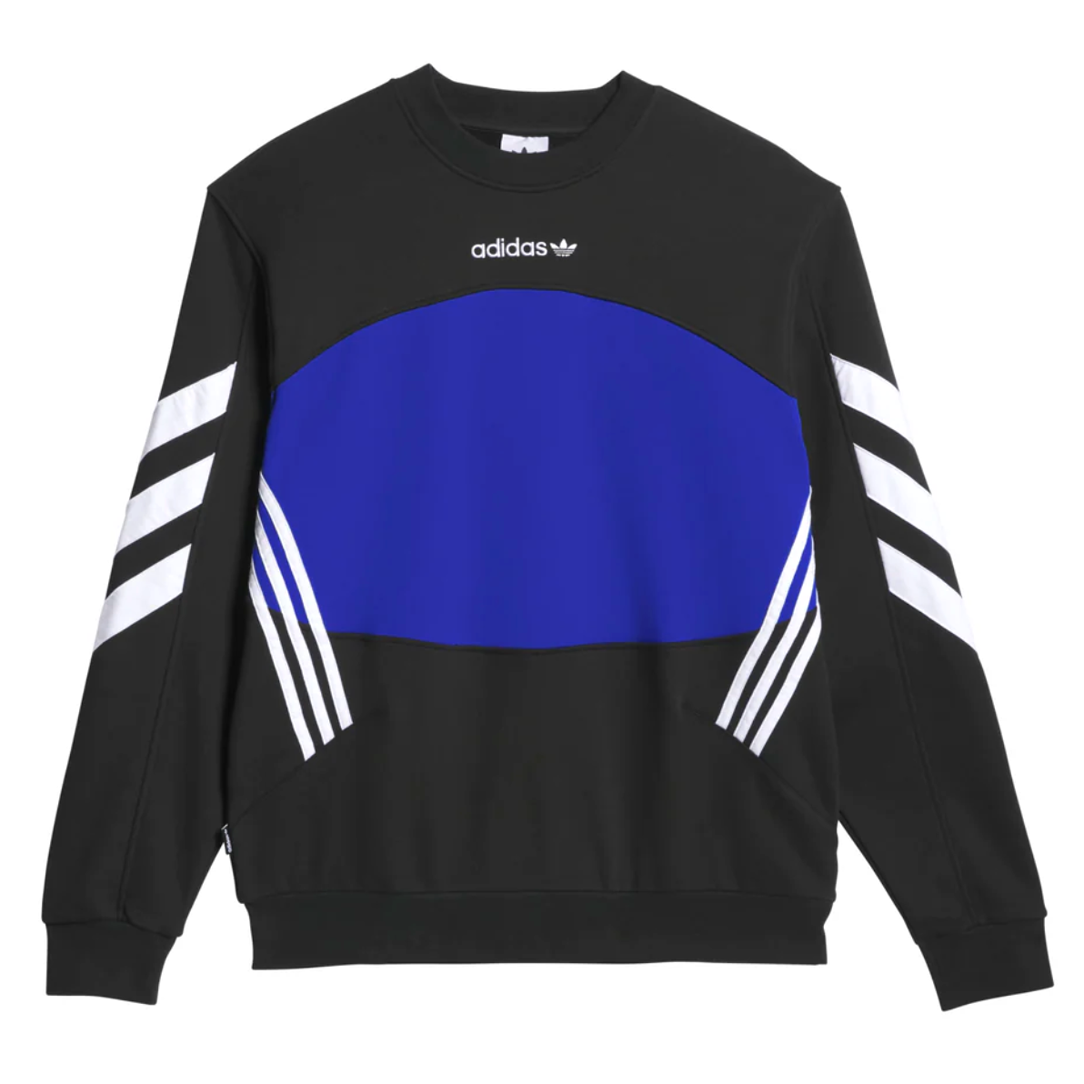 Adidas Premiere Crewneck Sweater - Black / Royal Blue / White