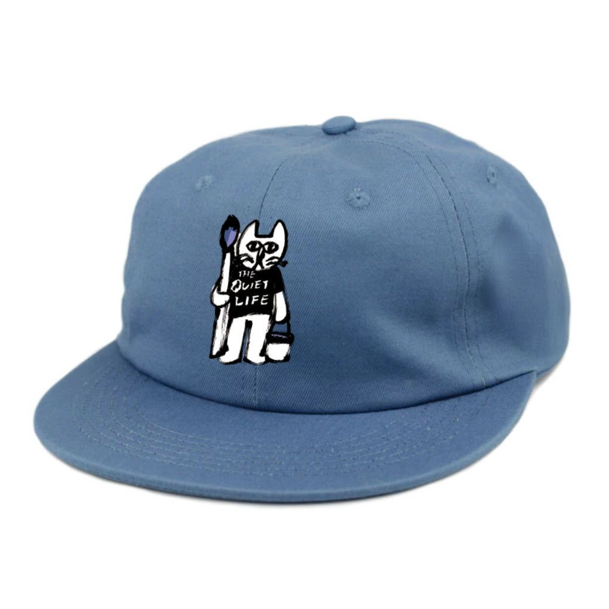 The Quiet Life Studio Cat 6-Panel Hat - Slate Blue