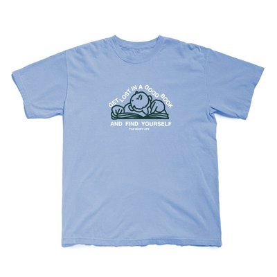 The Quiet Life Good Books Pigment Dyed T-Shirt - Washed Blue