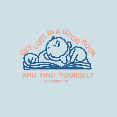 The Quiet Life Good Books Pigment Dyed T-Shirt - Washed Blue
