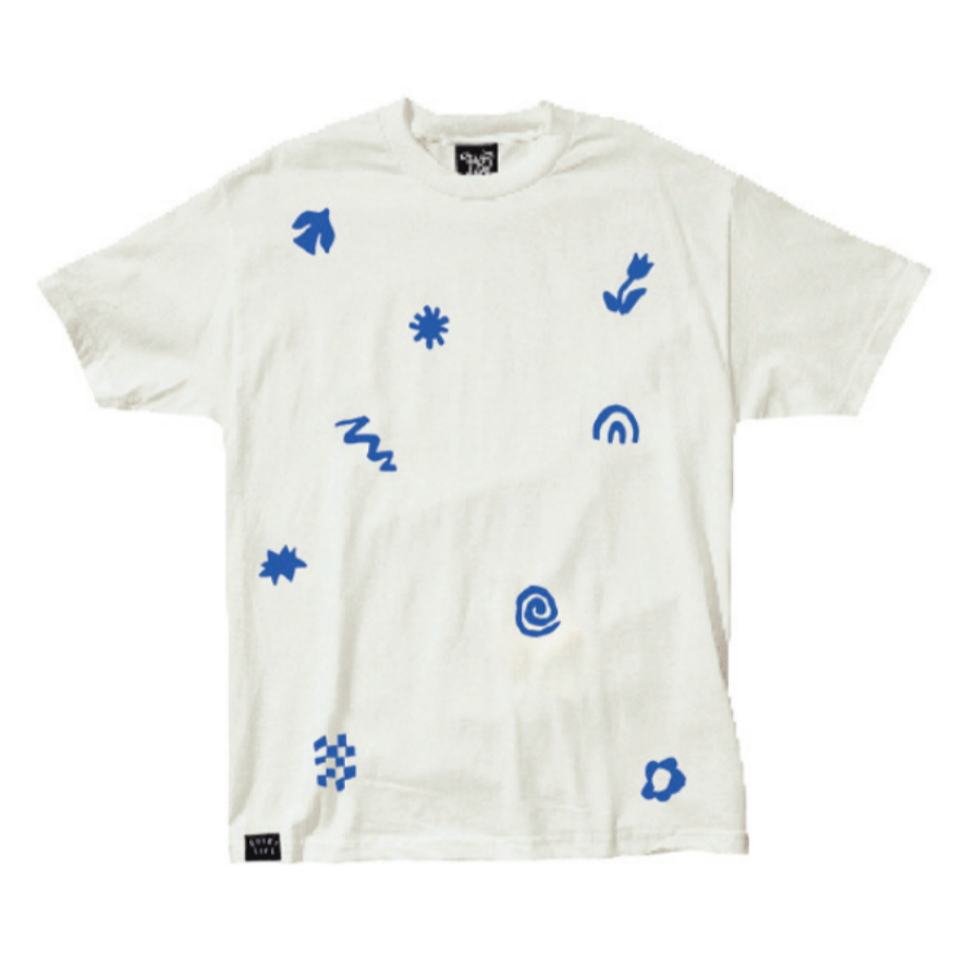The Quiet Life YAWN Embroidered T-Shirt - Cream