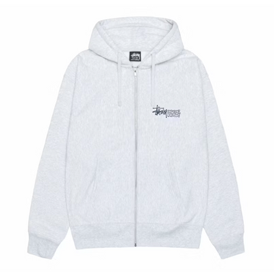Stussy Superior Quality Zip Hoodie - Ash Heather