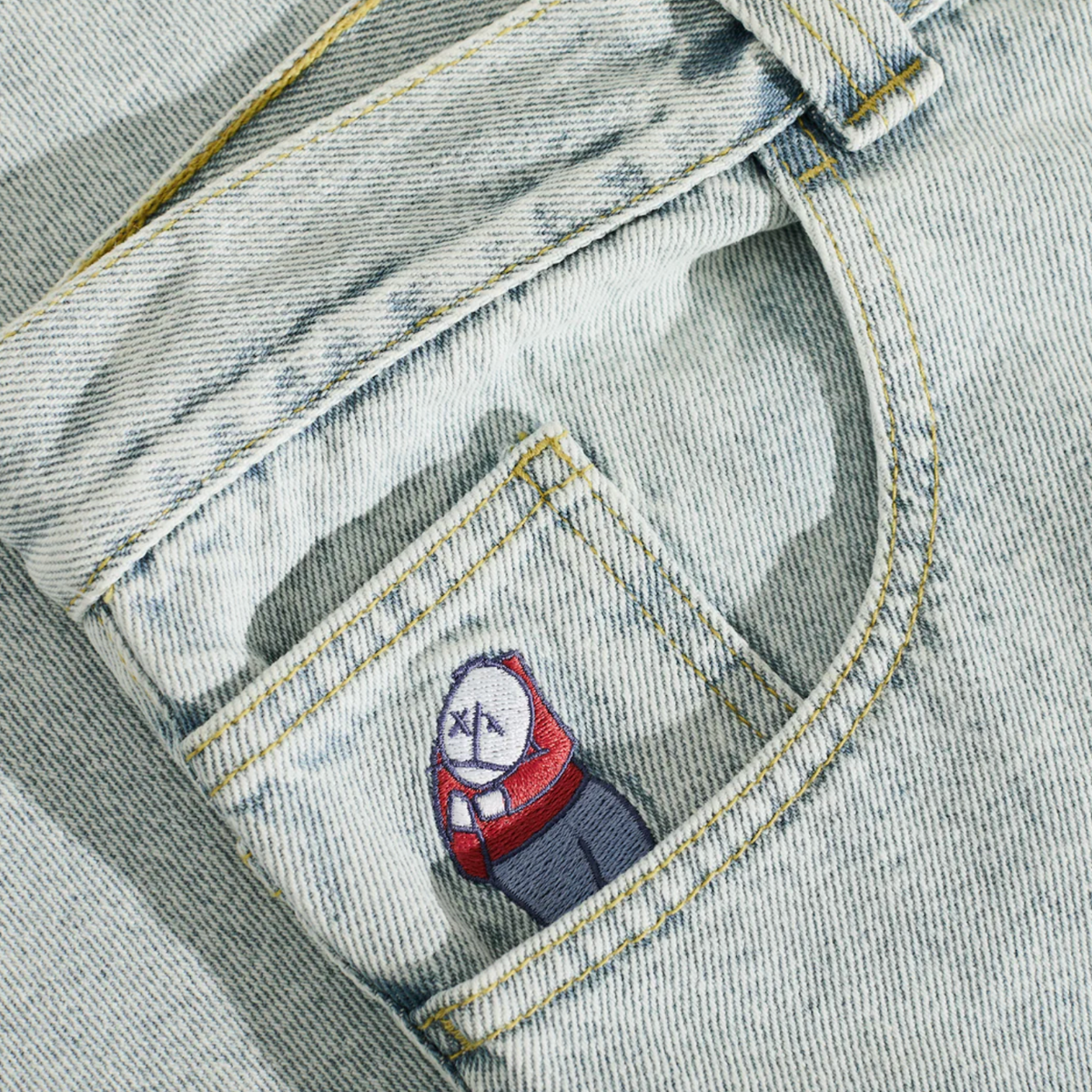 Polar Skate Co Big Boy Pants OG LOGO - Light Blue