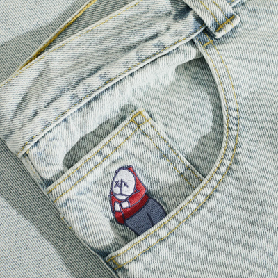 Polar Skate Co Big Boy Pants OG LOGO - Light Blue