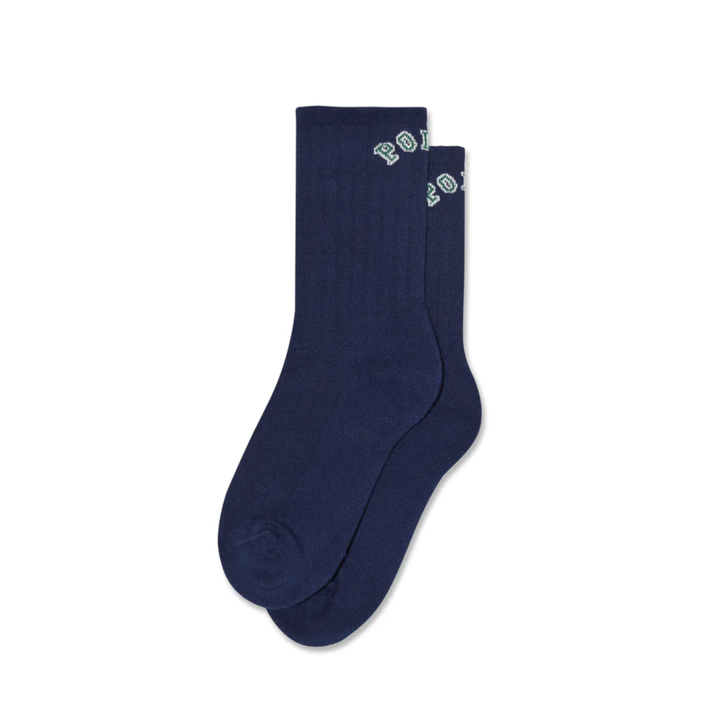 Polar Skate Co Large Rib Socks College Logo - Dark Blue