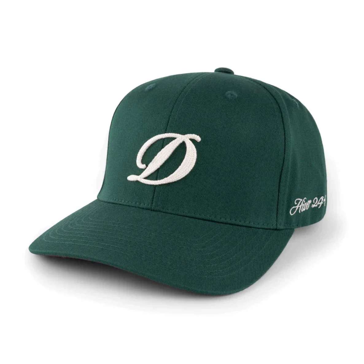 Dime Cursive D Full Fit Cap - Forest Green