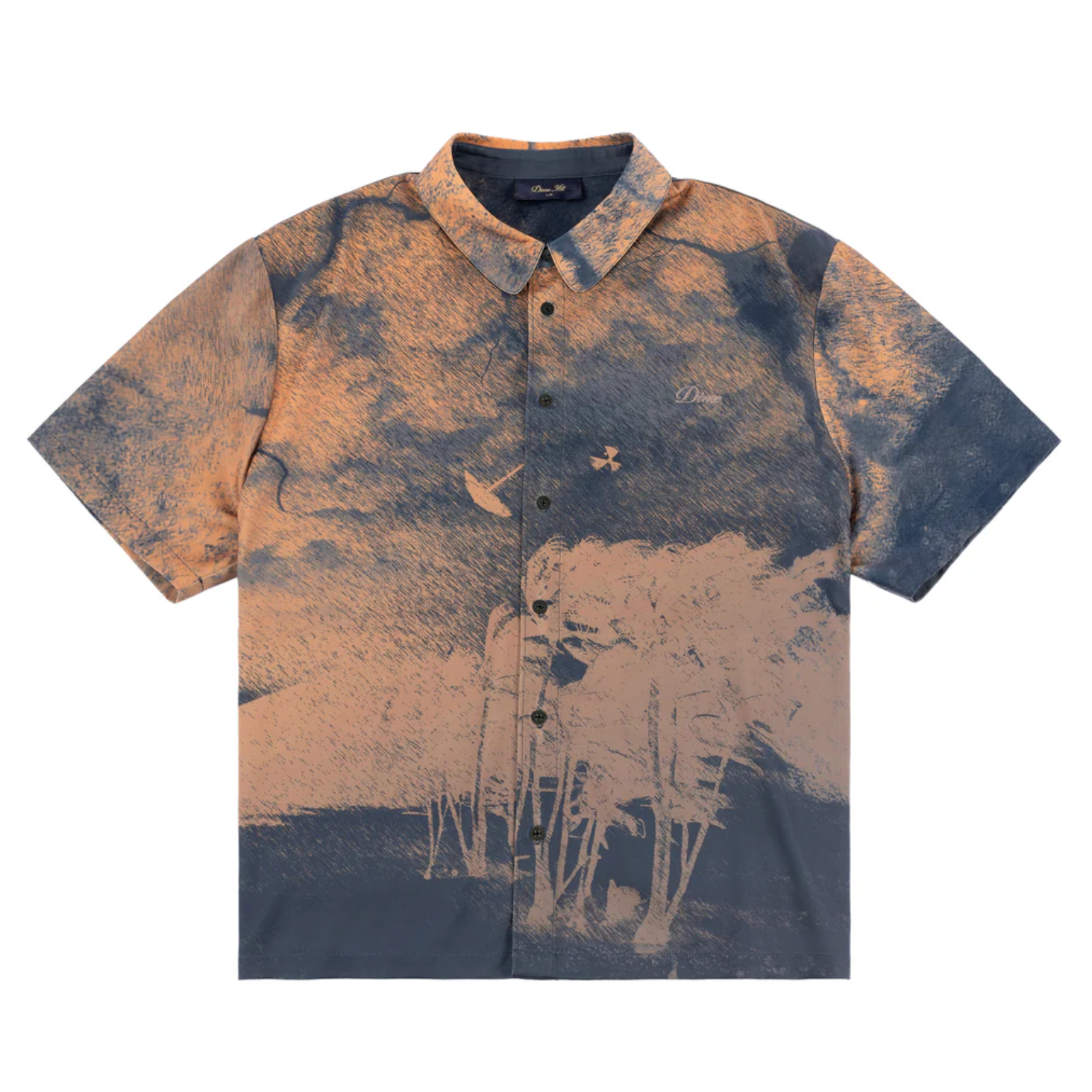 Dime Day Off Button Up - Peach