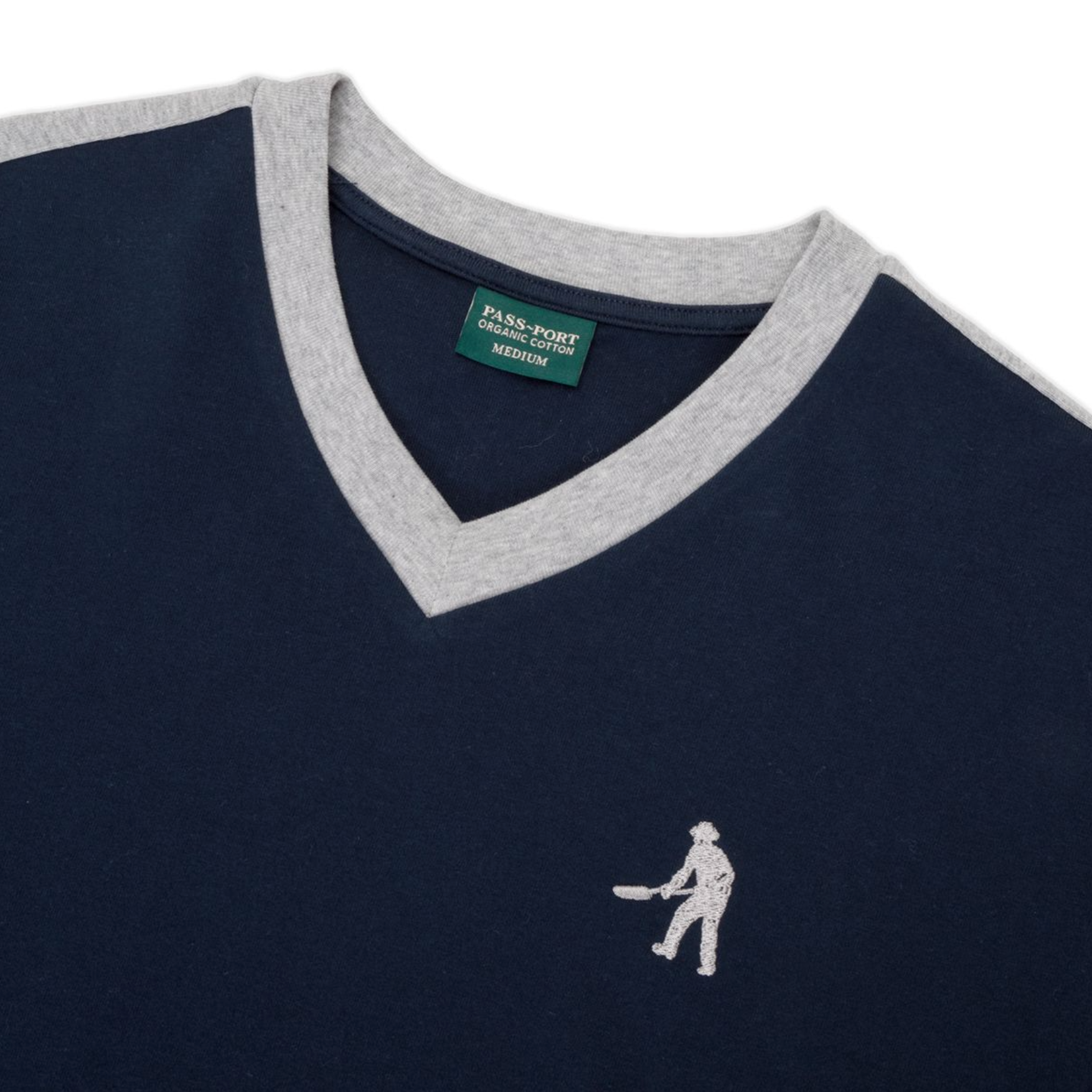 Pass~Port Workers Stripe Organic Cotton Jersey - Navy