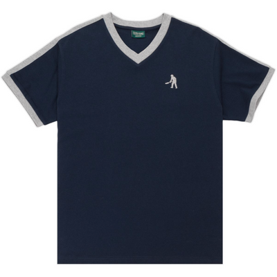 Pass~Port Workers Stripe Organic Cotton Jersey - Navy