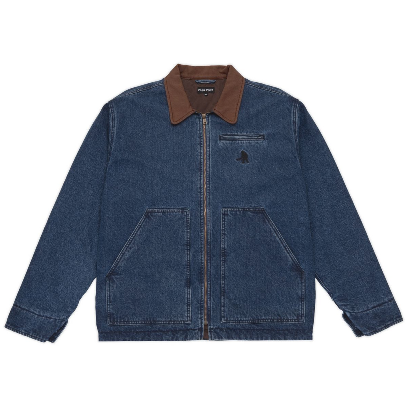 Pass~Port Recycled Denim Packers Jacket - Washed Dark Indigo