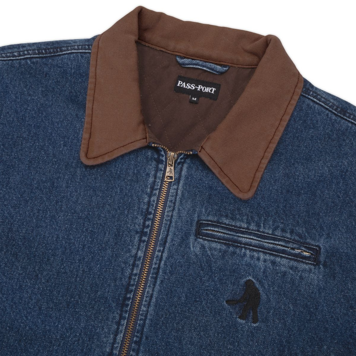 Pass~Port Recycled Denim Packers Jacket - Washed Dark Indigo