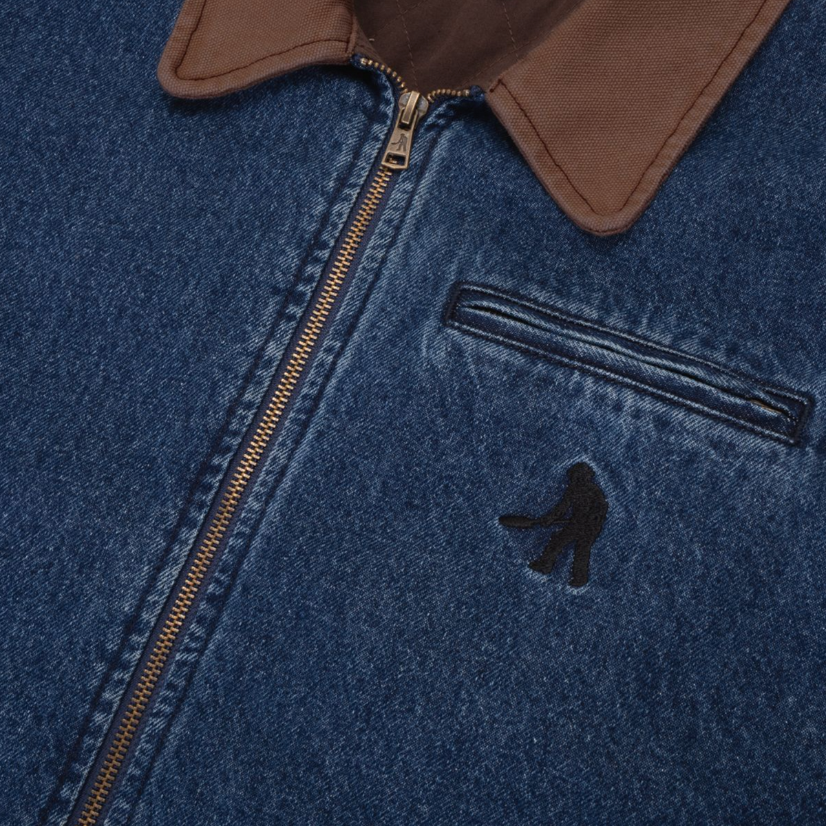 Pass~Port Recycled Denim Packers Jacket - Washed Dark Indigo